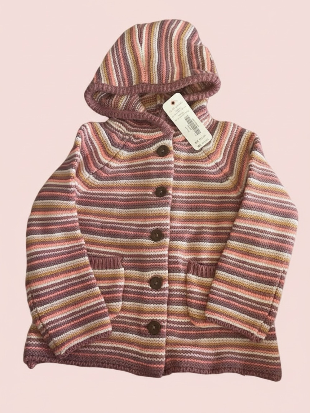 Gymboree Striped Knit Hooded Sweater 18-24 months NWT